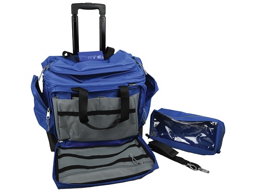 Blue Medical Bag On Wheels