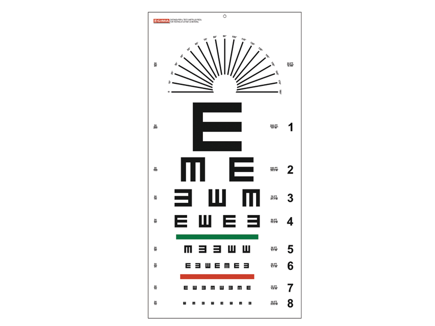 Tumbling E Eye Chart 6 Meter  Tumbling E Eye Chart 6 Meter