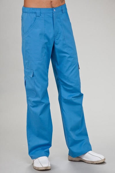 Mens  Medical  Scrub Trousers With Leg Pockets