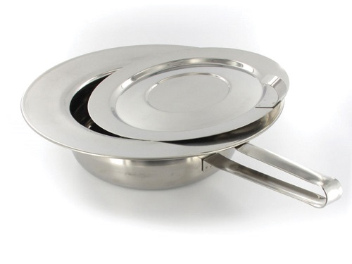 Stainless Steel  Round Bed Pan With Cover