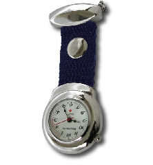 Fob Watch in Black Fabric - Classical Style
