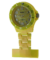 Transparent Yellow Silicon Fob Watch