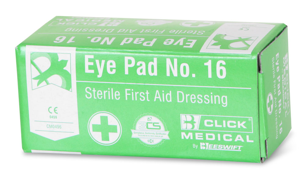 No 16 Eye Pad Sterile Dressing Box of 10