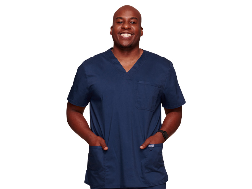 Mens Short Sleeve V-Neck Medical Scrub Tunics