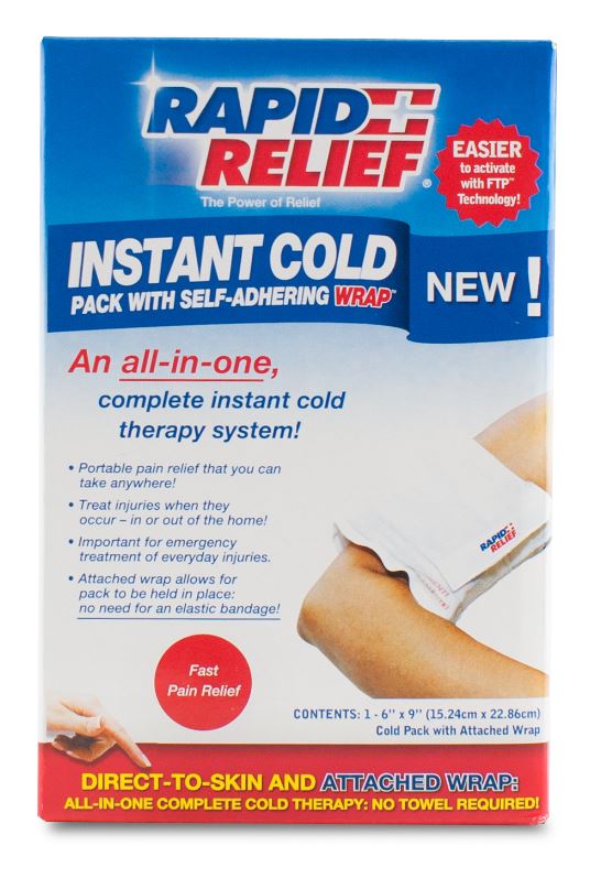 Instant Cold Pack with Self-Adhering Wrap