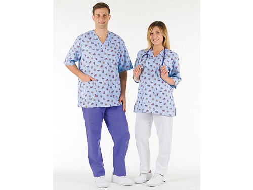 Unisex Scrub Tops  fantasy Pattern