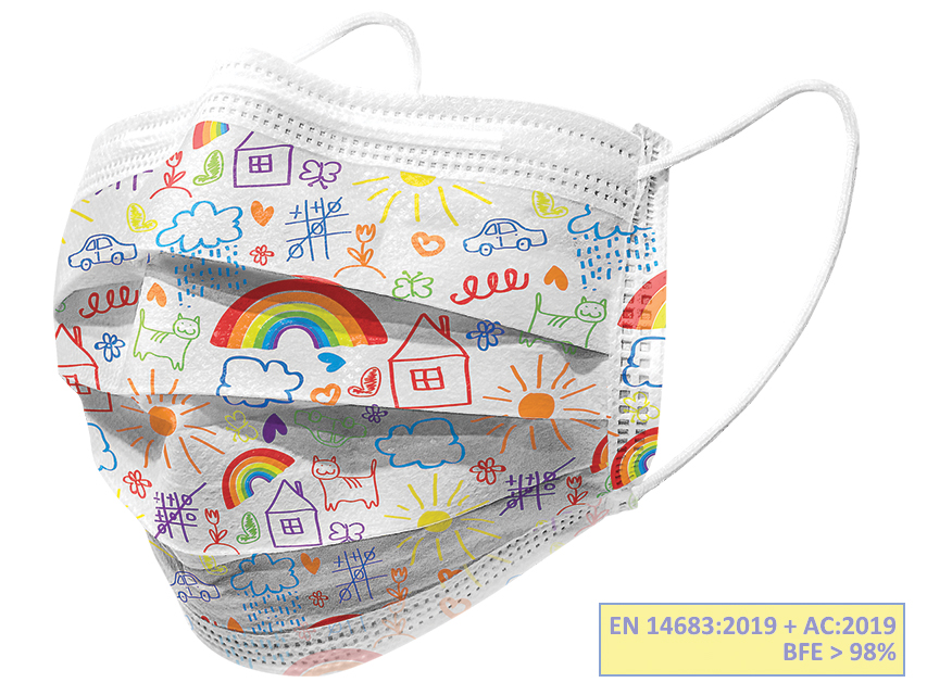 Surgeons 3 Ply Mask With Loops Pattern Box of 10 pcs.