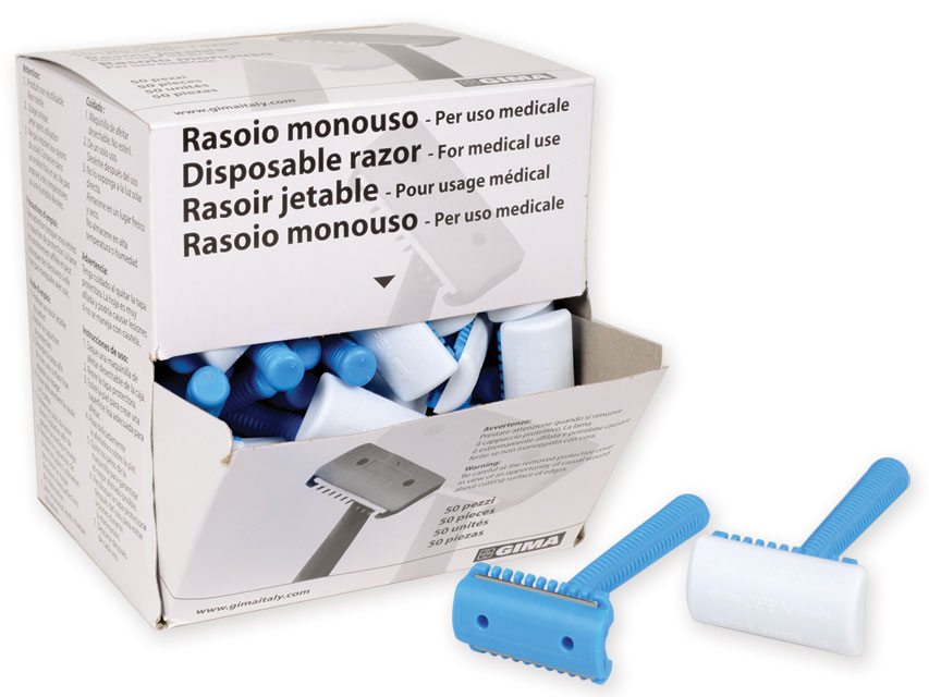 Surgical Razors Single Blade  with Comb  Box of  50