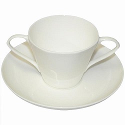 Two Handled Cup and Saucer