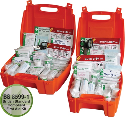 British Standard Compliant Workplace First Aid Kit Orange Case