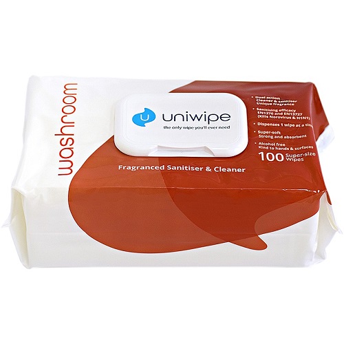 Uniwipe Washroom Disinfectant Wipes 100