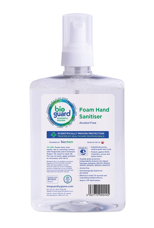 Bioguard 500ml Alcohol Free Foam
