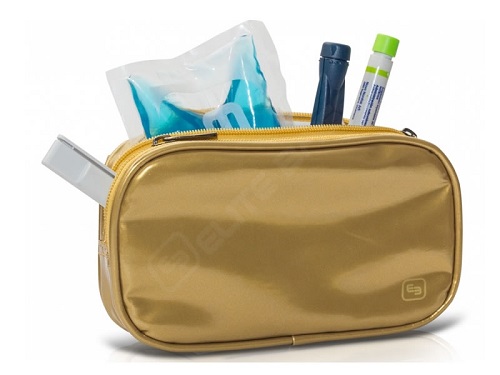 Stylish Isothermical Bag For The Diabetic Kit In Gold