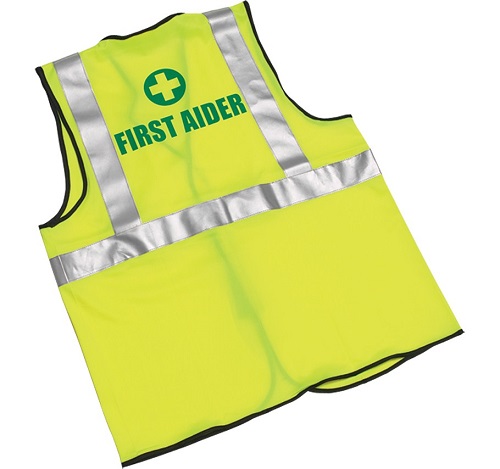 Yellow First Aider Hi-Visibility Waistcoats