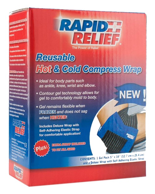 Rapid Relief  Reusable Hot- Cold Compress Wrap