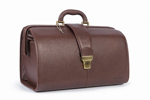 Elegant Doctors Bag With Brass Hardware